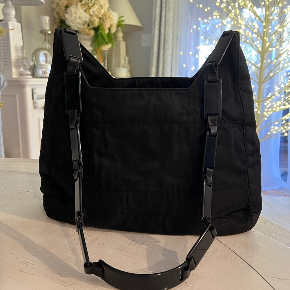 Prada Nylon Messenger Crossbody Bag – All Black / Made in Italy